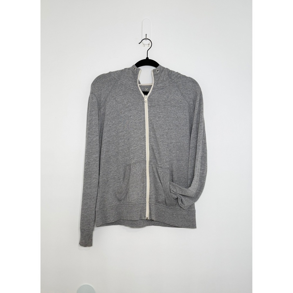 Xersion Women's XL Gray Full Zip Hoodie Lightweight Activewear